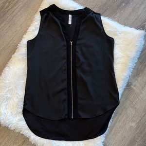 PerSeption Full Zip-up Black Top -XLarge